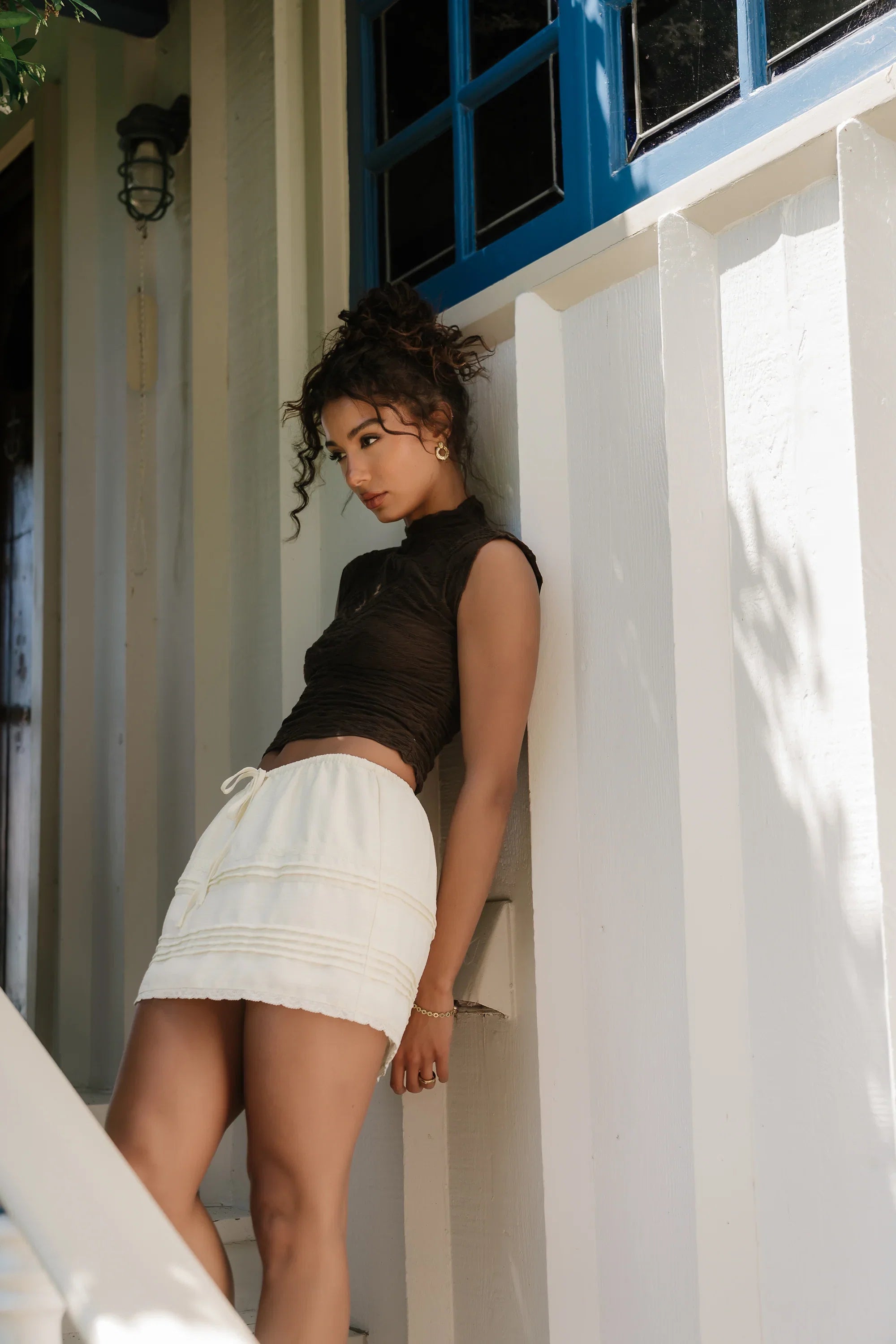 Lizzie Mini Skirt in Yellow