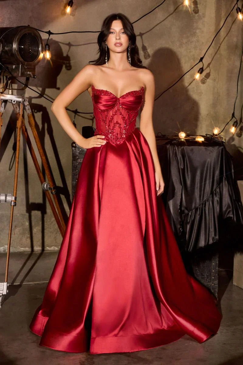 Annika Gown A line Corset Dress With Pockets