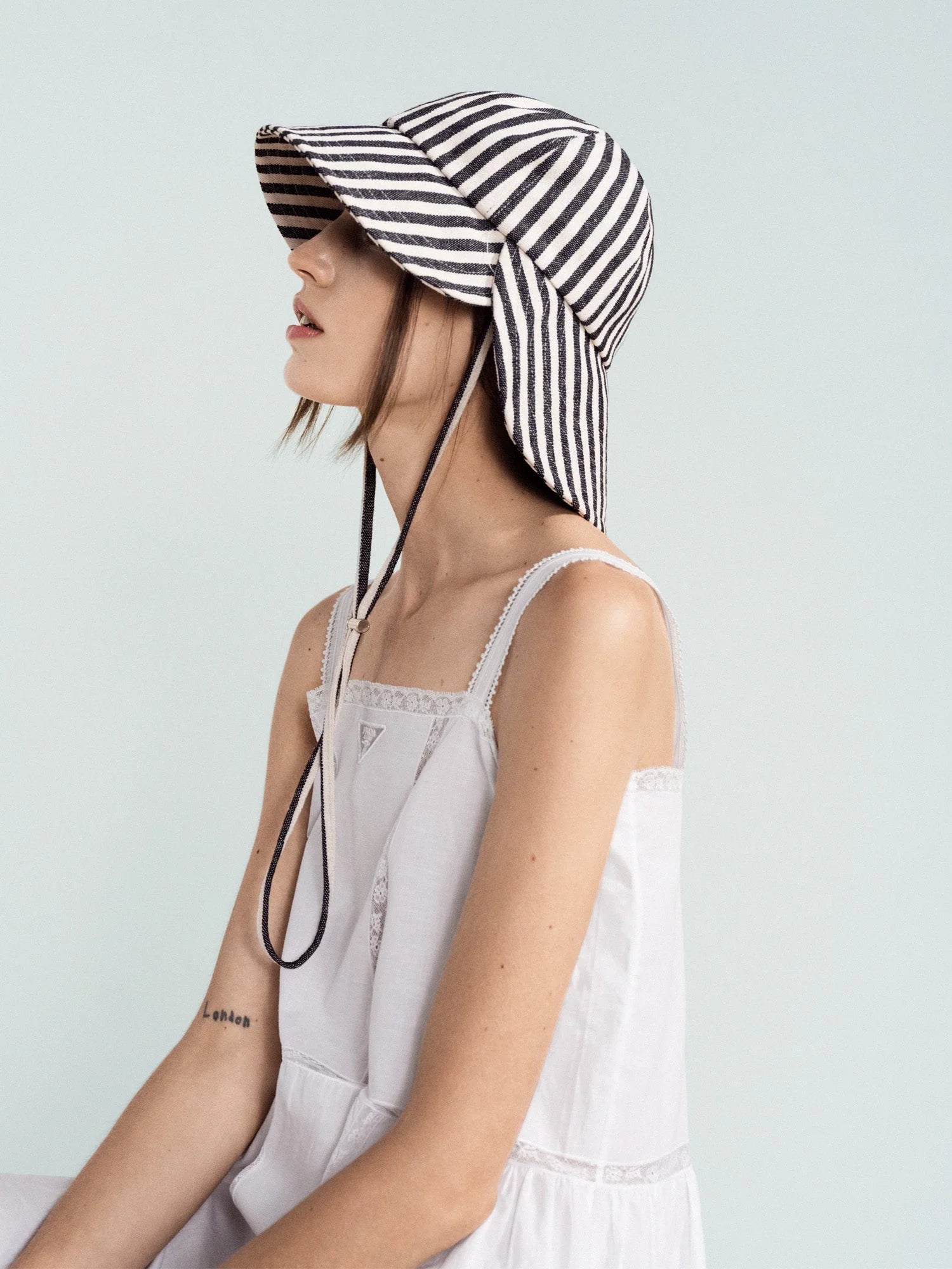 Stripe Tulip Bucket Hat
