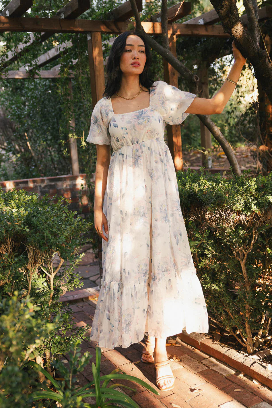 Kendry Floral Maxi Dress in Blue FINAL SALE