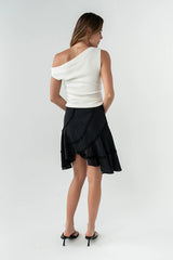 Susanna Asymmetrical Top in White