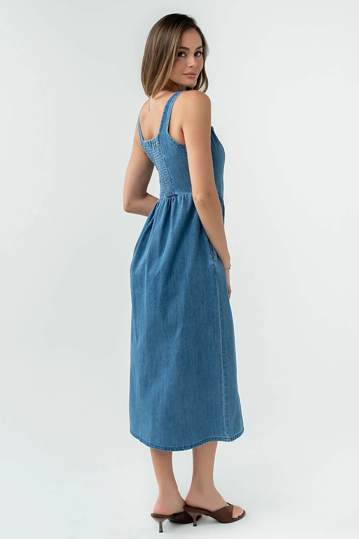 Jacklyn Denim Midi Dress