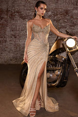 MACKENZIE GOWN FITTED STRAPLESS DRESS