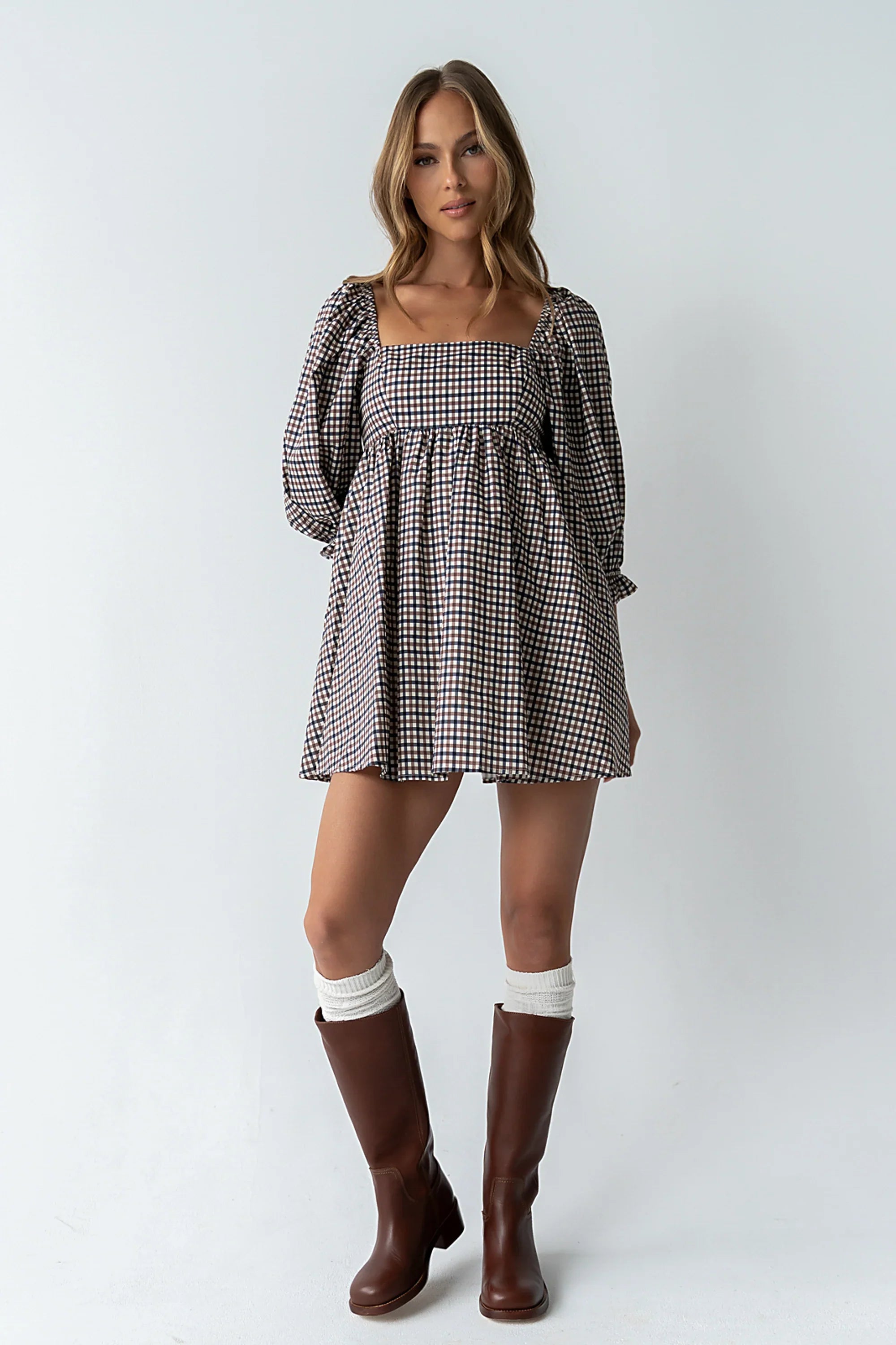 Wren Gingham Mini Dress