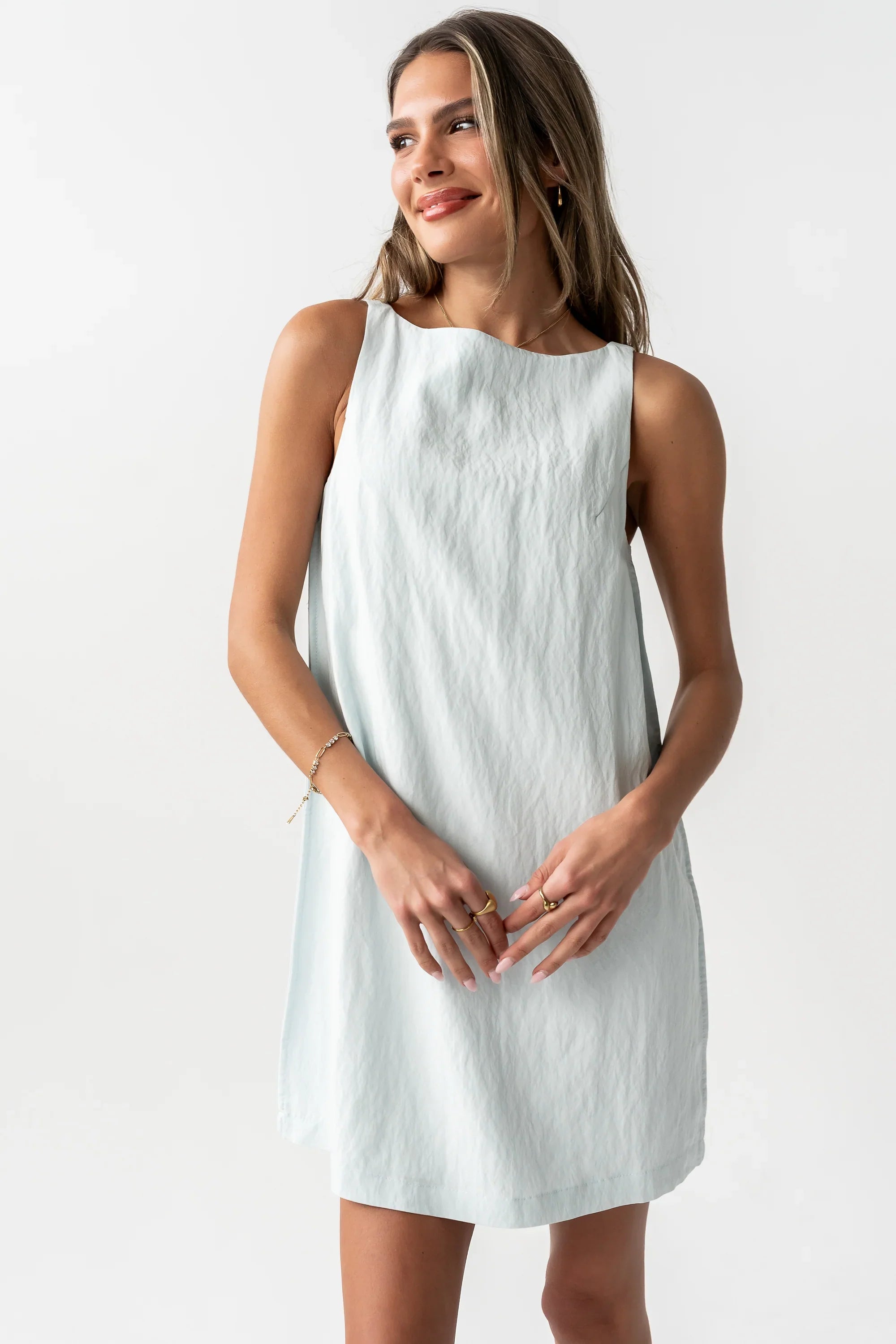 Aria Mini Dress in Blue