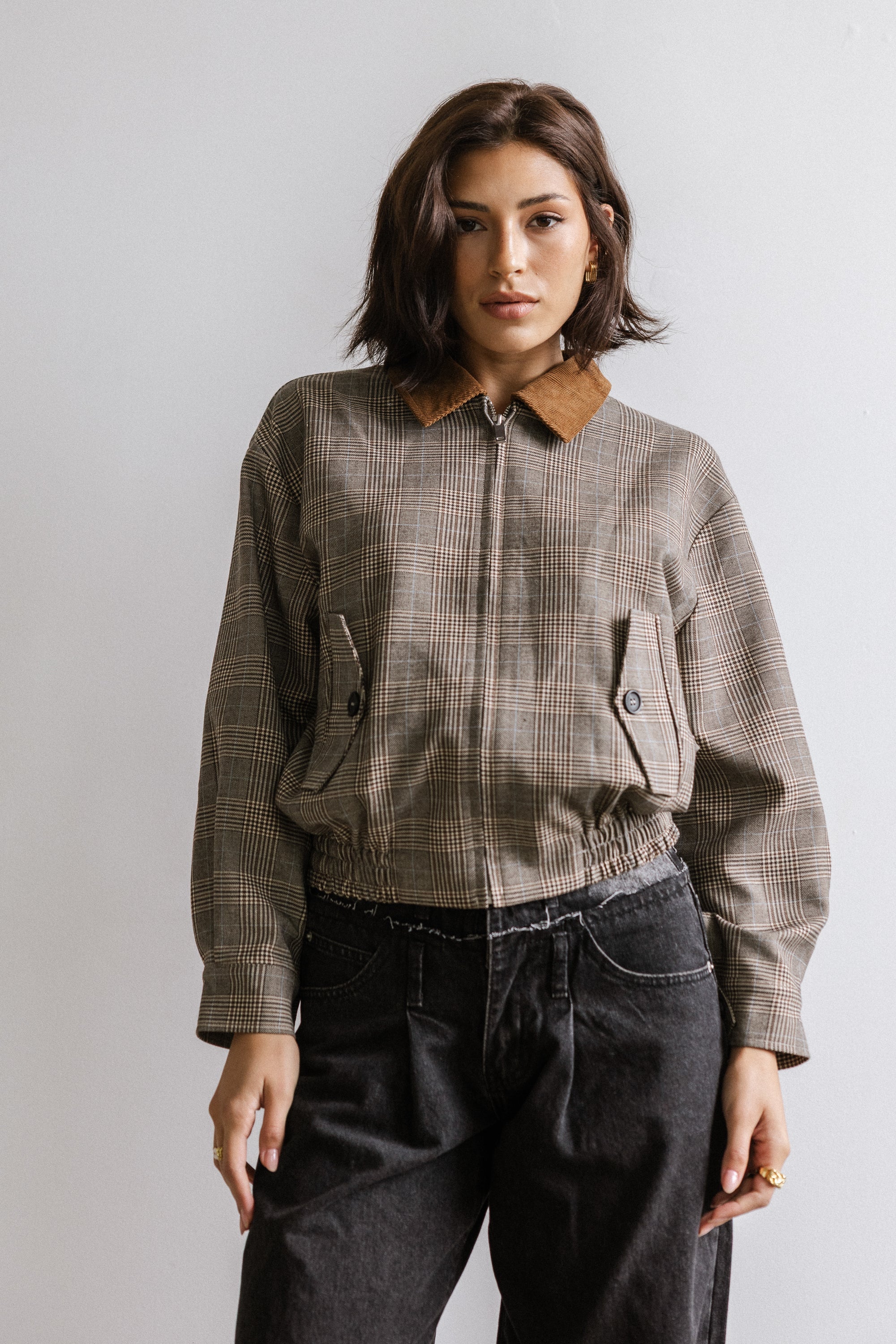 Kenzington Plaid Bomber Jacket