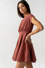 Kinzey Mini Dress in Marsala