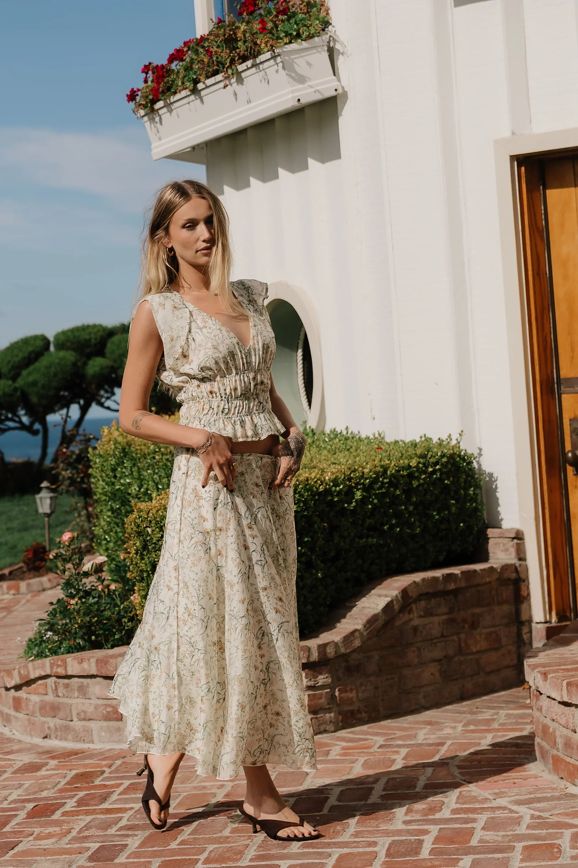 Carlie Floral Midi Skirt