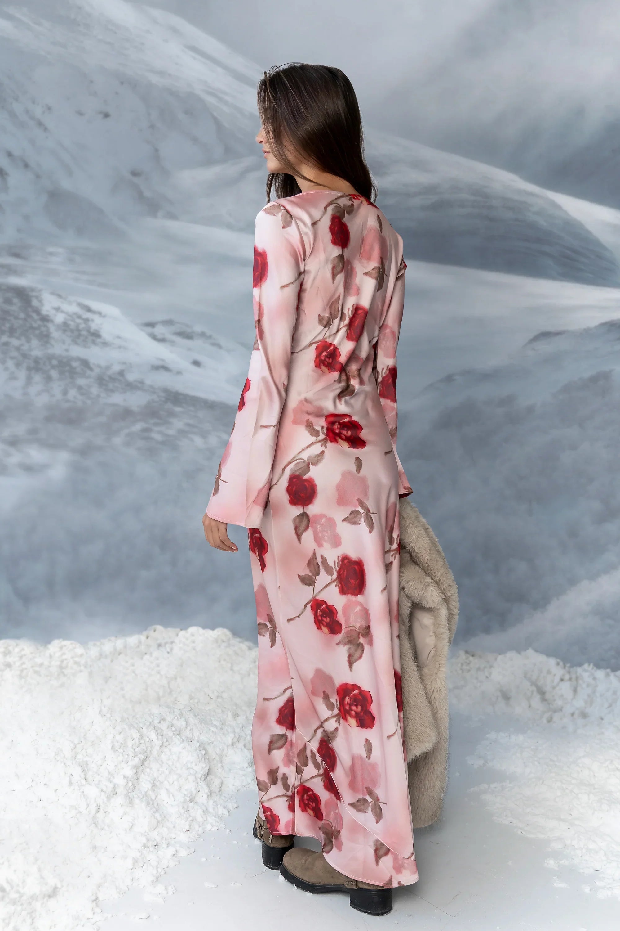 Melody Ultra Maxi Dress in Mauve FINAL SALE