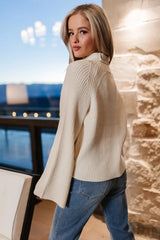 Paige Mock Neck Sweater in Cream FINAL SALE