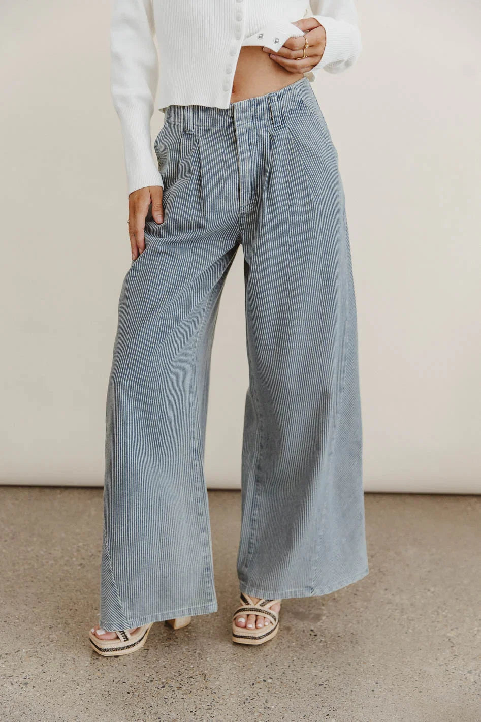 Milla Striped Wide Leg Jeans FINAL SALE