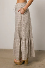 Willie Gingham Maxi Skirt FINAL SALE