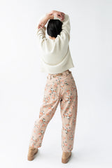 Kellie Floral Barrel Jeans in Vintage Ginger