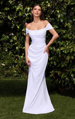 Caitlin Gown Convertible Tie Chiffon Dress Off White