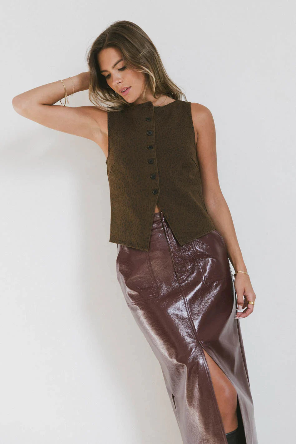 Louella Leopard Vest FINAL SALE