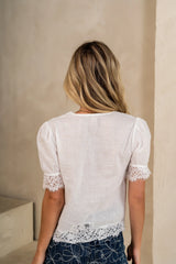 Kora Lace Trim Blouse FINAL SALE