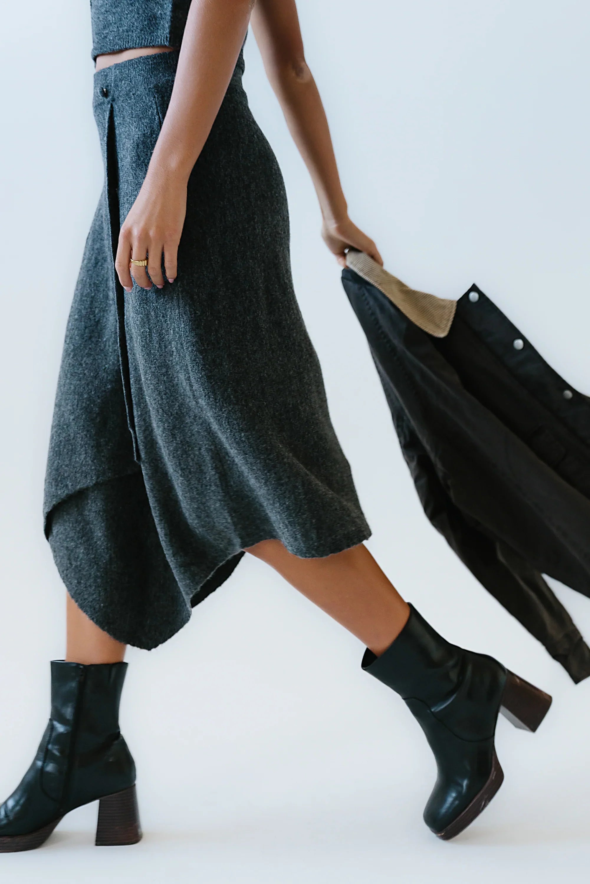 Cassie Asymmetrical Midi Skirt FINAL SALE