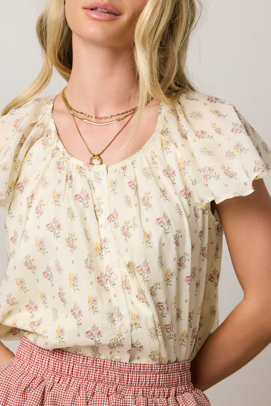 Terry Floral Blouse FINAL SALE
