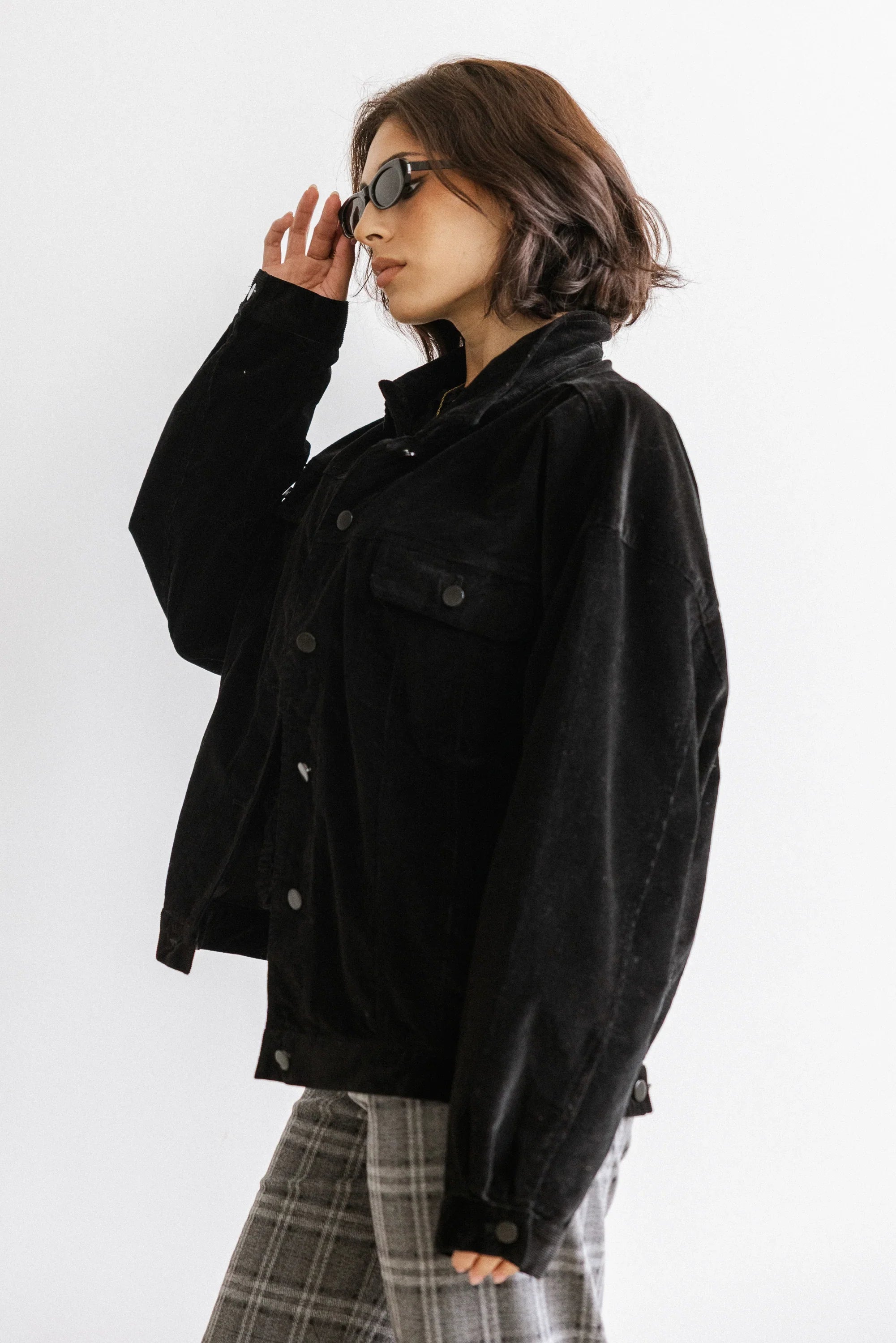 Sarah Corduroy Jacket in Black FINAL SALE