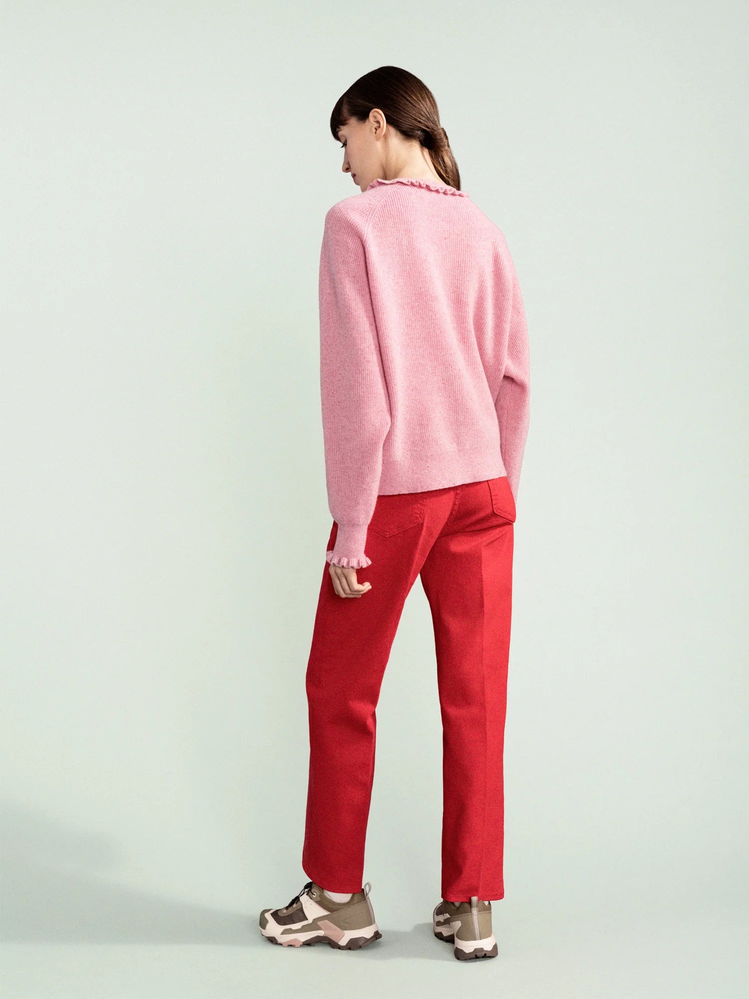 Cashmere Wilder Ruffle Cardigan