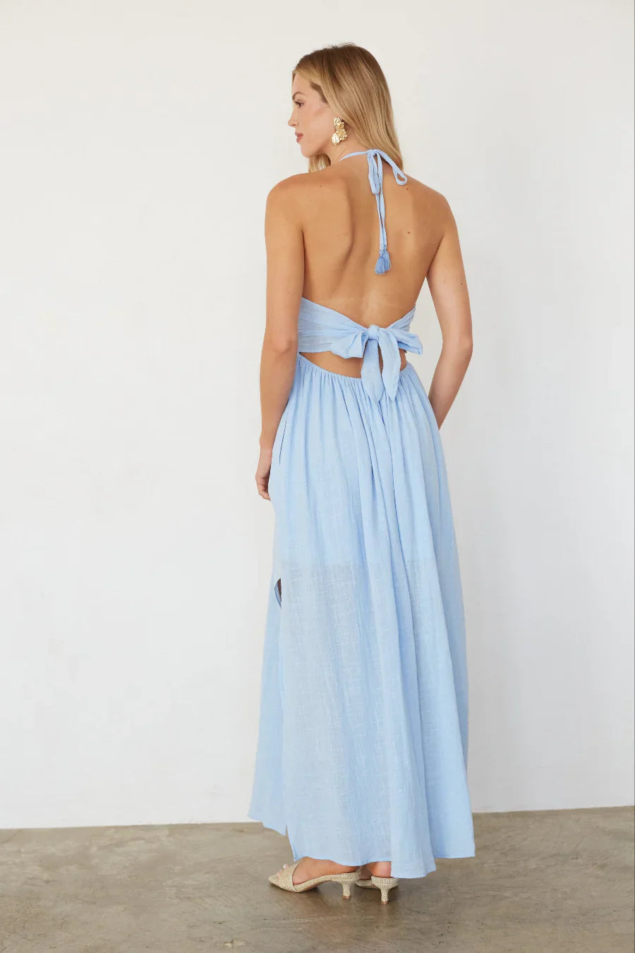 Naia Halter Linen Maxi Dress