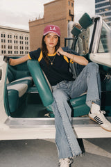 Emma Contrast Top in Navy
