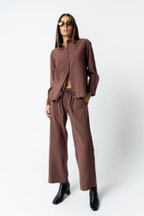 Tacie Wide Leg Pants in Brown