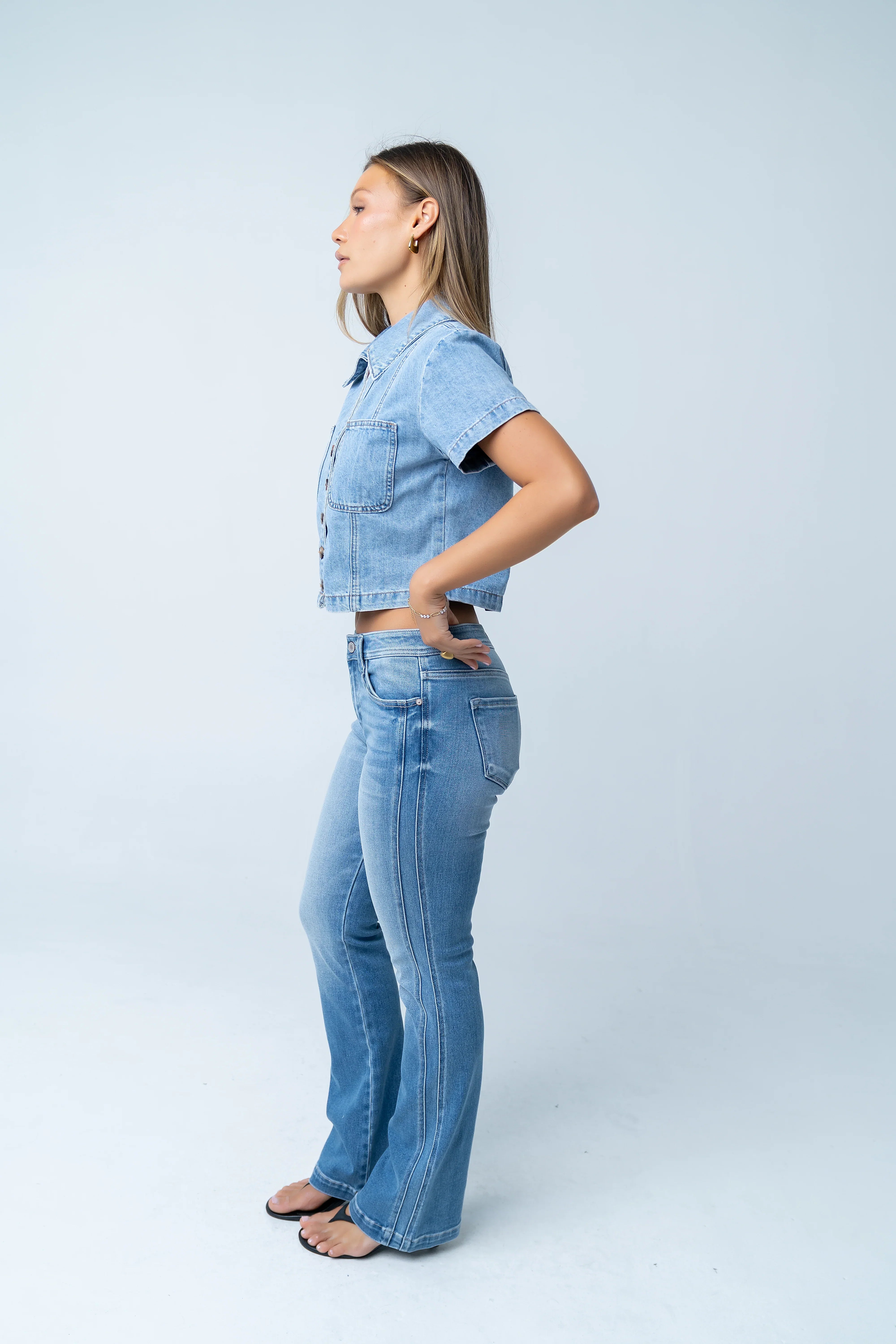 Masha Denim Button Up