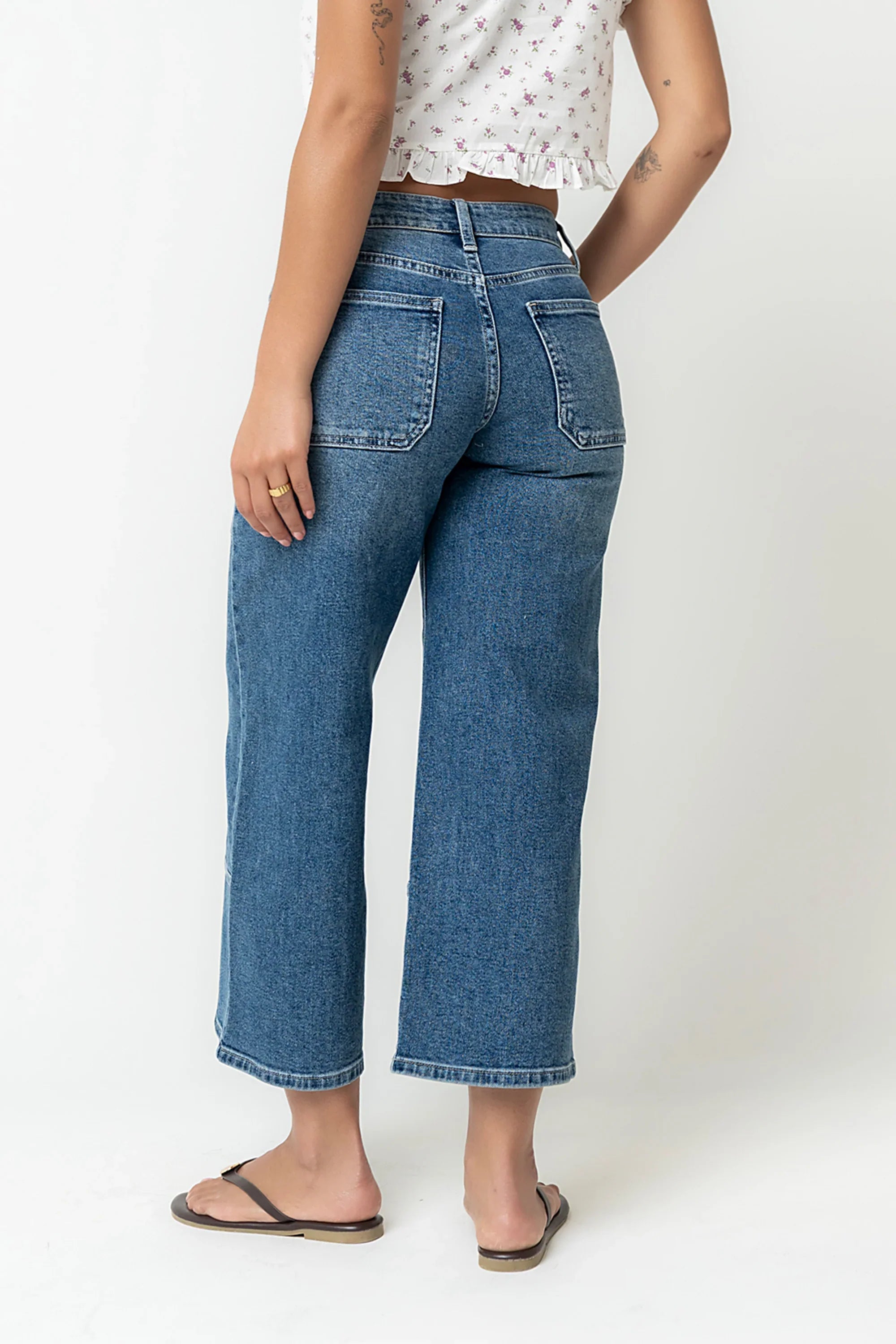 Mylah Wide Leg Jeans in Medium Wash