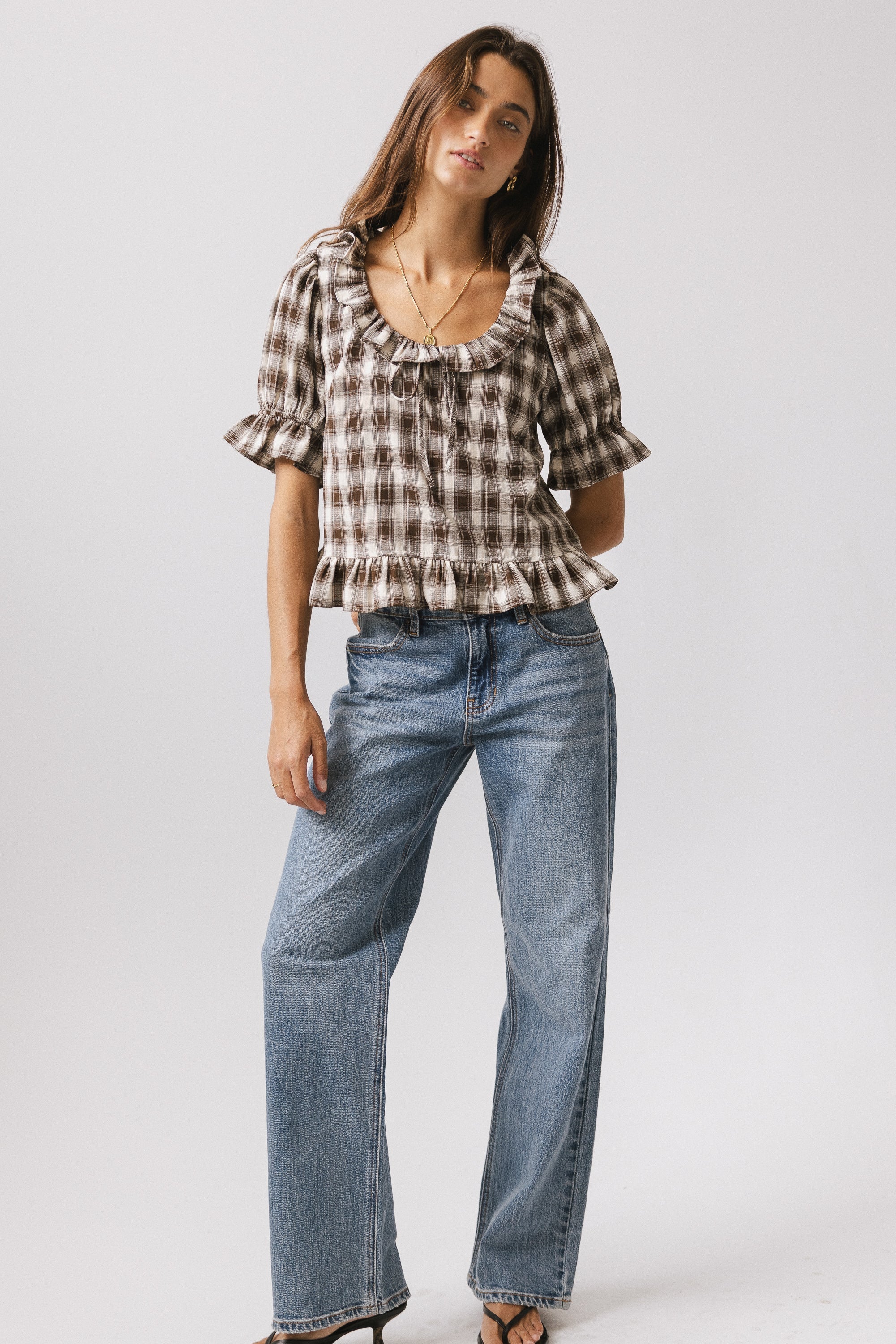 Liam Plaid Blouse