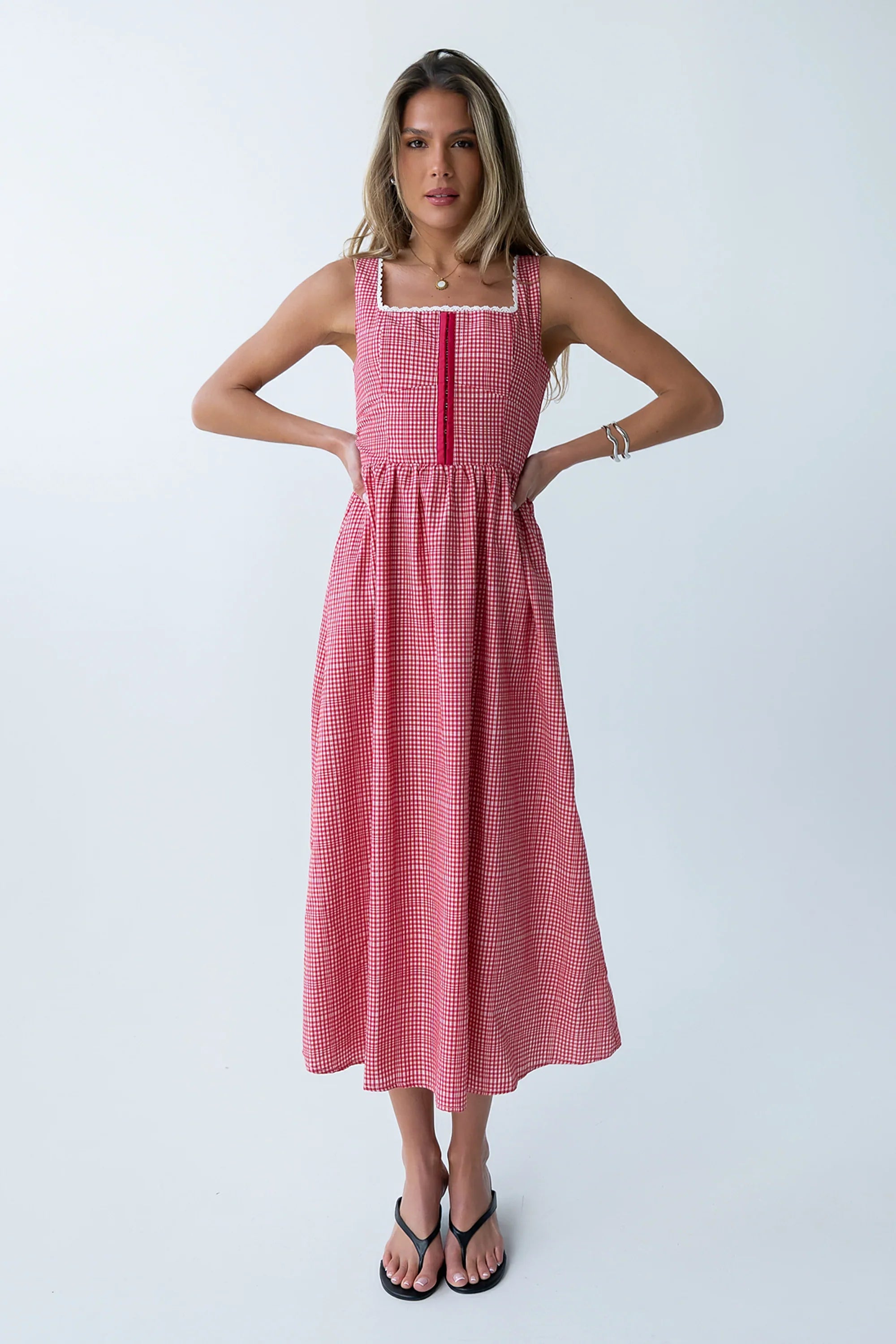 Kenzy Plaid Midi Dress