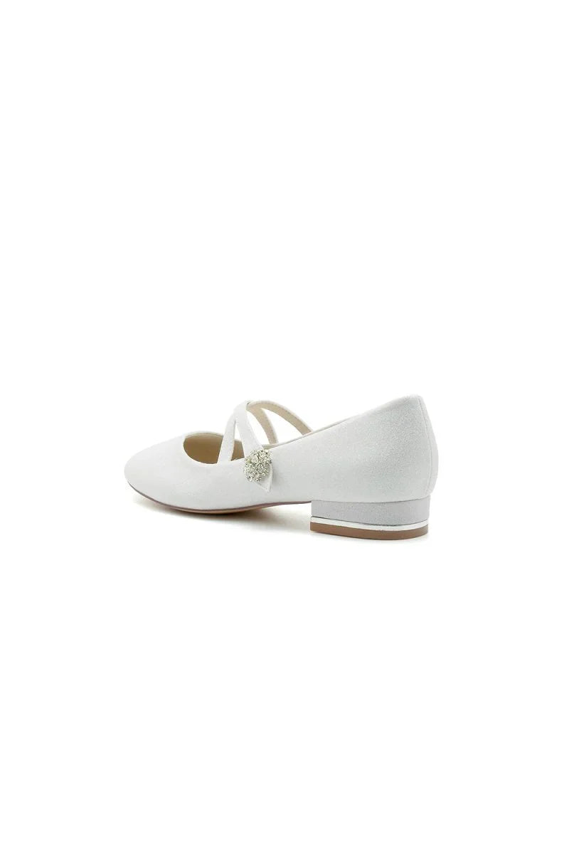 White Pointed Toe Wedding Flats