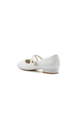 White Pointed Toe Wedding Flats