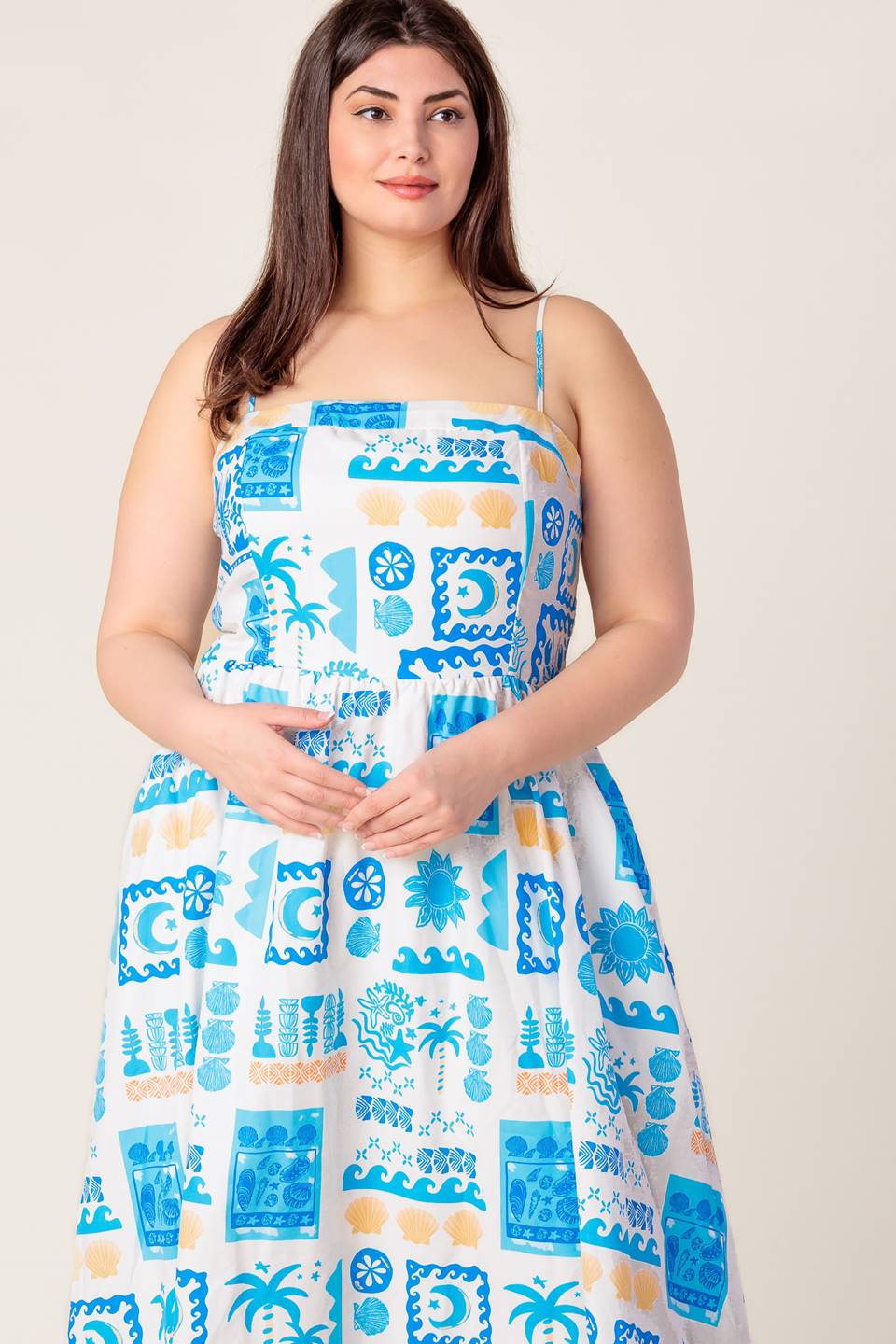 WANDER LUST MIDI DRESS BLUE