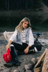 Audren Quilted Denim Vest FINAL SALE