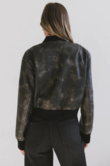 Clarissa Bomber Jacket in Black FINAL SALE