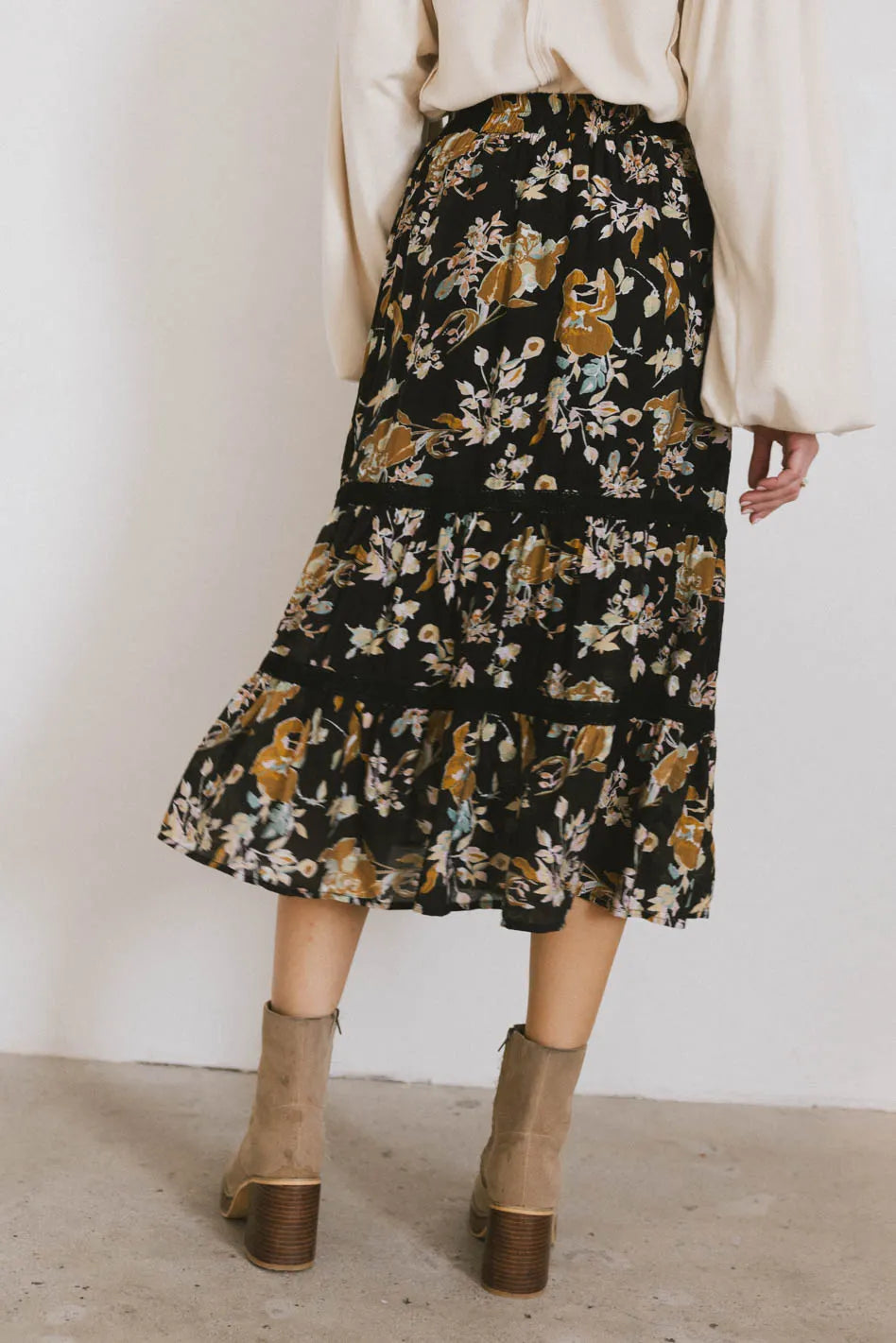 Cindie Tiered Midi Skirt FINAL SALE