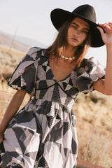 Brielle Patchwork Midi Dress FINAL SALE