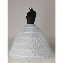 White Floor Length Crinoline 6 Hoop Petticoat Wedding Accessories