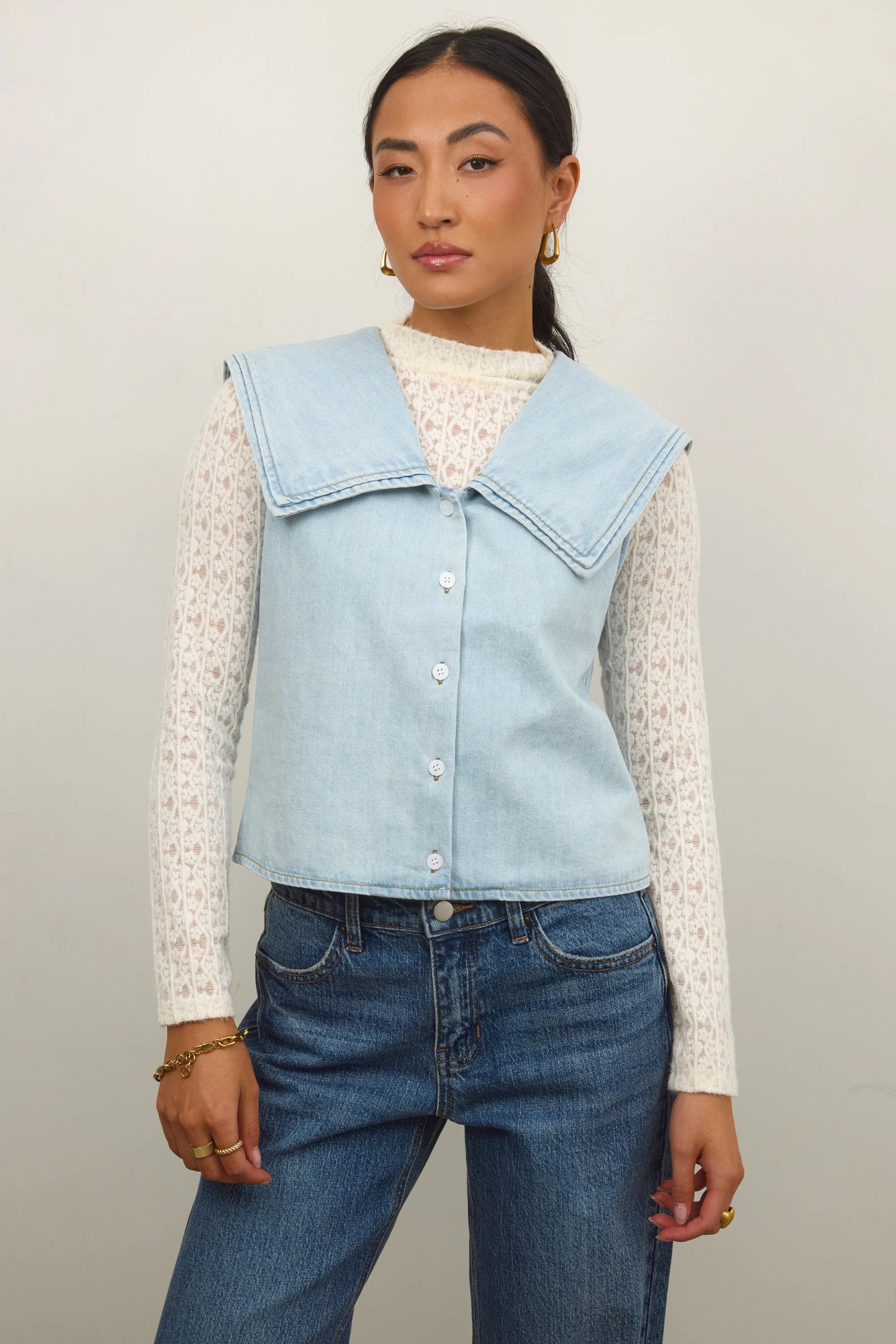 Shayla Denim Blouse