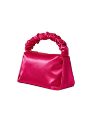 Womens Hot Pink Slouchy Handle Clutch Bags in Satin
