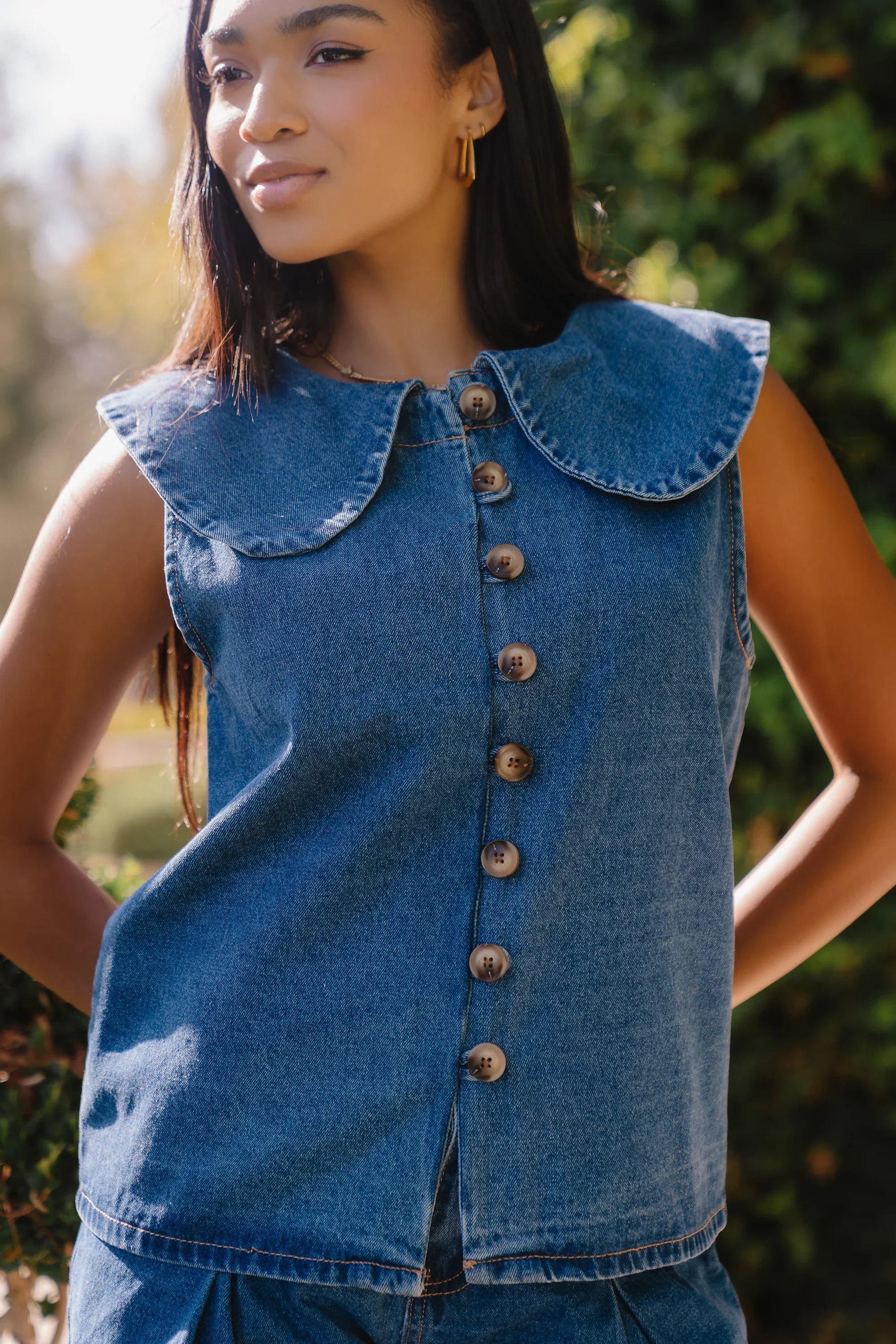 Paula Button Up Top