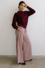 Monroe Knit Sweater in Burgundy FINAL SALE