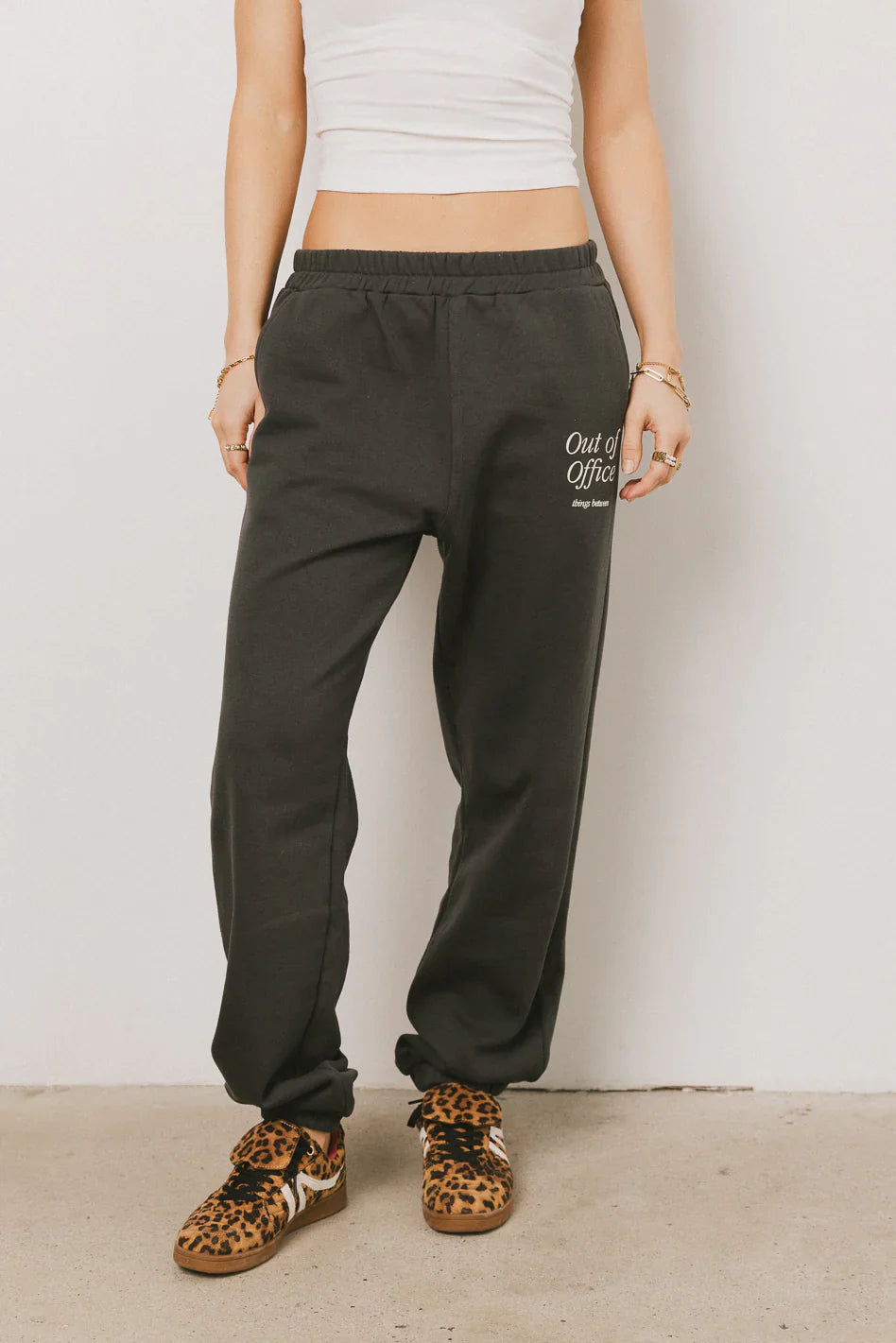 Out of Office Sweatpants in Charcoal FINAL SALE