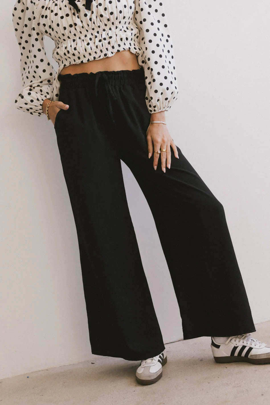 Mina Wide Leg Pants in Black FINAL SALE