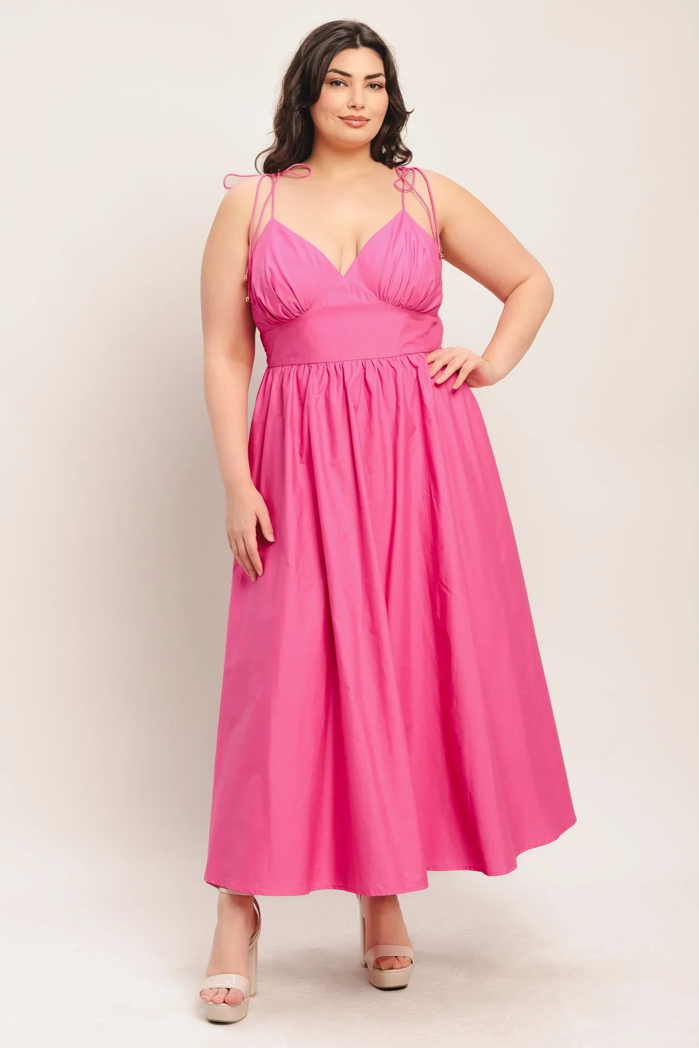 PRETTY IN PINK MIDI DRESS