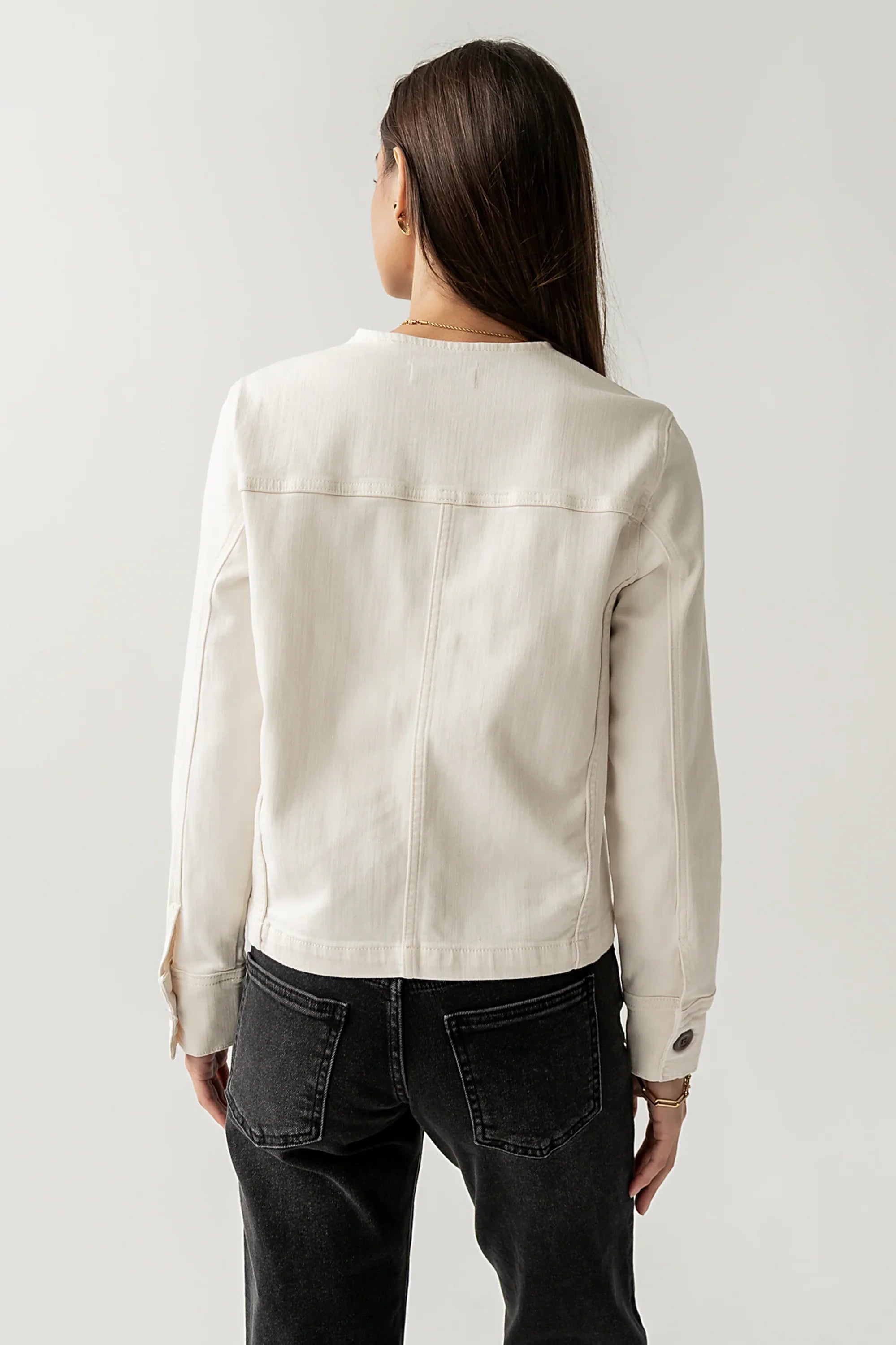 Cozette Barrel Jacket in Off White