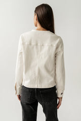 Cozette Barrel Jacket in Off White
