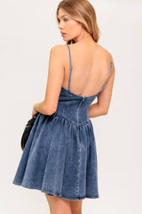 DINA DENIM MINI DRESS