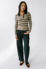 Romero Striped Sweater in Grey
